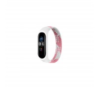 Ремінець до фітнес браслета BeCover Elastic Nylon Style для Xiaomi Mi Smart Band 5/6 (Size M) Pink-White (706153)