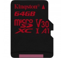 Карта пам'яті Kingston 64GB microSDXC class 10 UHS-I U3 (SDCR/64GBSP)