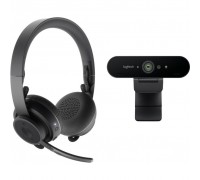 Веб-камера Logitech Pro Personal Video Collaboration Kit (Zone Wireless + BRIO) (991-000309)