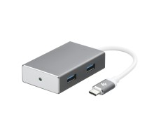 Концентратор 2E Type-C to 4*USB3.0, Aluminum, 0.20 м (2E-W1407)