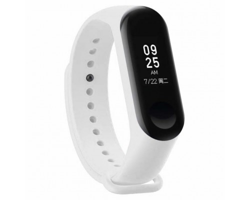 Ремінець до фітнес браслета BeCover Silicone для Xiaomi Mi Band 3/4 White (704650)