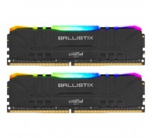 Модуль памяти для компьютера DDR4 16GB (2x8GB) 3600 MHz Ballistix Black RGB MICRON (BL2K8G36C16U4BL)