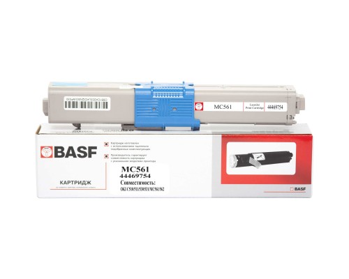 Тонер-картридж BASF OKI C510/511/530 Cyan 44469754 (KT-MC561C)