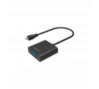Перехідник micro HDMI M to VGA F 0.3m 4K/2K Black Voltronic (YT-C-mcHDMI(M)/VGA(F)-B)