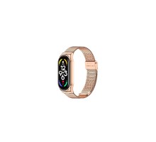 Ремінець до фітнес браслета BeCover Metal для Xiaomi Mi Smart Band 7 Rose Gold (707496)