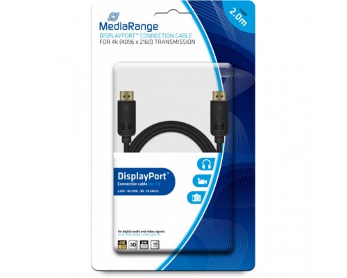 Кабель мультимедійний Display Port to Display Port 2.0m MediaRange (MRCS159)