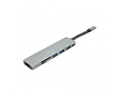 Концентратор USB 3.1 Type-C to USB Hub, HDMI, Card Reader (SD, micro SD) PowerPlant (CA912094)