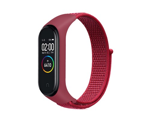 Ремінець до фітнес браслета BeCover Nylon Style для Xiaomi Mi Smart Band 5/6 Red (705431)