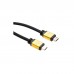 Кабель мультимедійний HDMI to HDMI 10 m metal V2.0 Vinga (VCPDCHDMI2VMM10BK)