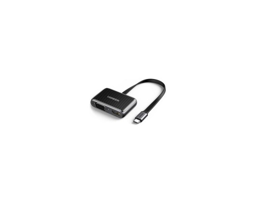 Перехідник USB2.0 to HDMI+VGA (HDMI 1.4b 3D/4K*2K30Hz+VGA 1080P60Hz CM303) black Ugreen (70549)