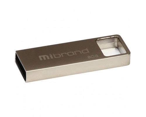 USB флеш накопичувач Mibrand 8GB Shark Silver USB 2.0 (MI2.0/SH8U4S)