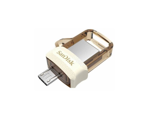 USB флеш накопичувач SanDisk 32GB Ultra Dual Drive m3.0 White-Gold USB 3.0/OTG (SDDD3-032G-G46GW)