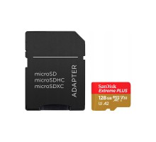 Карта пам'яті SanDisk 128GB microSD class 10 V30 Extreme PLUS (SDSQXBD-128G-GN6MA)