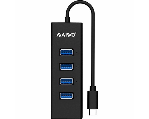 Концентратор Maiwo USB Type-C to 4х USB3.0 cable 15 cm (KH304C)