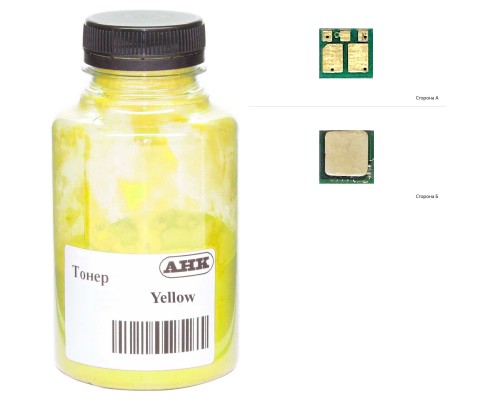 Тонер HP CLJ M180/181 35г Yellow +chip AHK (1505184)