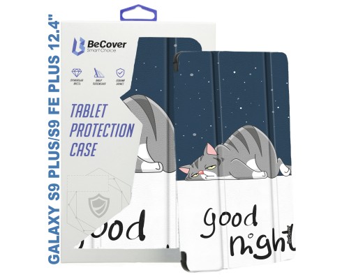 Чохол до планшета BeCover Smart Case Samsung Tab S9 Plus (SM-X810/SM-X816)/S9 FE Plus (SM-X610/SM-X616) 12.4" Good Night (710378)