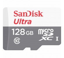 Карта памяти SanDisk 128GB microSD class 10 Ultra Light (SDSQUNR-128G-GN6MN)