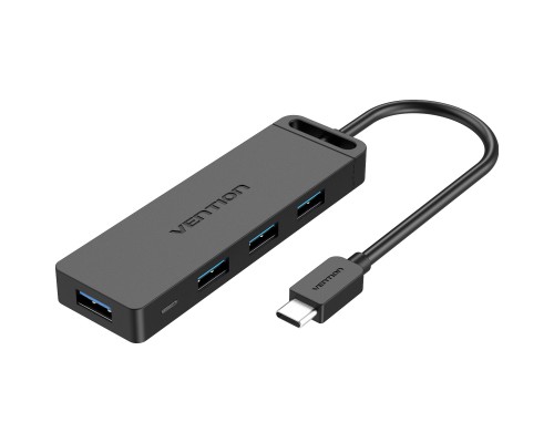 Концентратор Vention USB 3.1 Type-C to 4xUSB 3.0 active black (TGKBB)