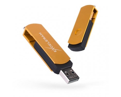 USB флеш накопичувач eXceleram 64GB P2 Series Gold/Black USB 2.0 (EXP2U2GOB64)