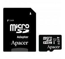 Карта памяти Apacer 16GB microSDHC UHS-I Class10 w/ 1 Adapter RP (AP16GMCSH10U1-R)