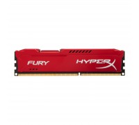 Модуль пам'яті для комп'ютера DDR3 4Gb 1600 MHz HyperX Fury Red Kingston Fury (ex.HyperX) (HX316C10FR/4)