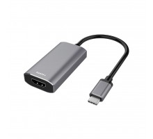 Перехідник USB-C to HDMI 2.1, 0.21m, space grey 2E (2E-W1409)