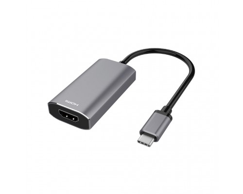 Перехідник USB-C to HDMI 2.1, 0.21m, space grey 2E (2E-W1409)
