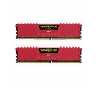 Модуль пам'яті для комп'ютера DDR4 32GB (2x16GB) 2400 MHz Vengeance LPX Red Corsair (CMK32GX4M2A2400C14R)