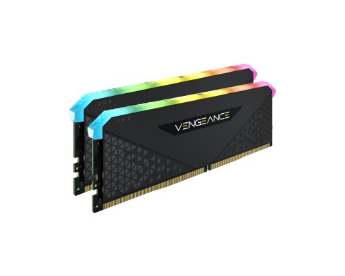 Модуль пам'яті для комп'ютера DDR4 16GB (2x8GB) 3200 MHz Vengeance RGB RS Black Corsair (CMG16GX4M2E3200C16)