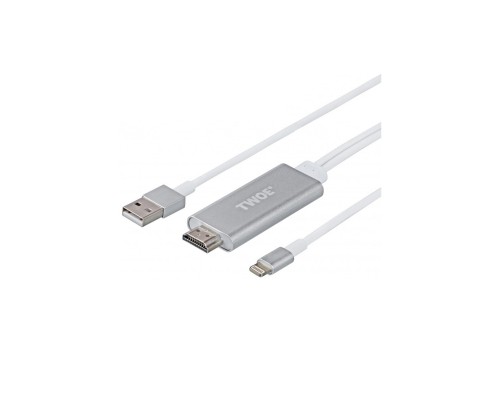 Перехідник 2E Lightning to HDMI with USB A Male Cable, Alumium Shell,2 m (2EW-2327)