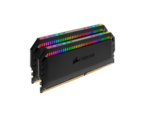 Модуль пам'яті для комп'ютера DDR4 32GB (2x16GB) 3200 MHz Dominator Platinum RGB Black Corsair (CMT32GX4M2C3200C16)