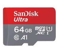 Карта памяти SANDISK 64GB microSDXC class 10 UHS-I (SDSQUAR-064G-GN6MN)