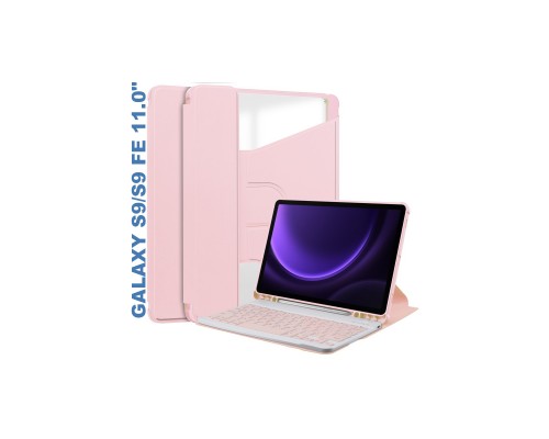 Чохол до планшета BeCover Keyboard 360° Rotatable Samsung Tab S9 (SM-X710/SM-X716)/S9 FE (SM-X510/SM-X516B) 11.0" Pink (710430)