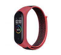 Ремінець до фітнес браслета BeCover Nylon Style для Xiaomi Mi Smart Band 5/6 Black-Red (705416)