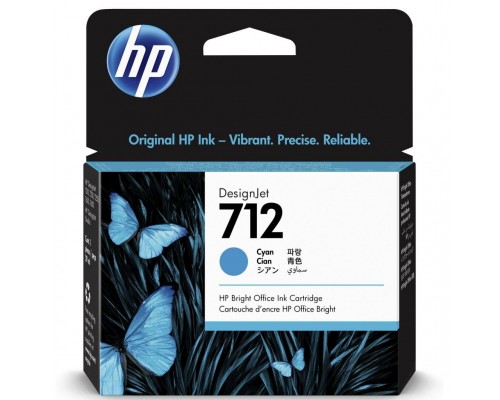 Картридж HP DJ No.712 DesignJet Т230/Т630 Cyan 29ml (3ED67A)