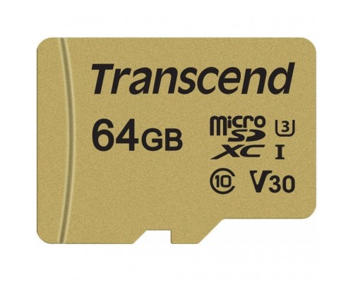 Карта пам'яті Transcend 64GB microSDHC class 10 UHS-I U3 V30 (TS64GUSD500S)