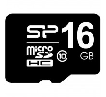 Карта пам'яті Silicon Power 16Gb microSDHC UHS-I class 10 (SP016GBSTHBU1V10SP)