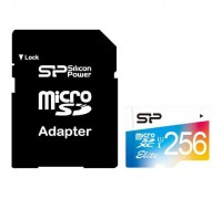Карта пам'яті Silicon Power 256GB microSDXC class 10 UHS-I Elite Color (SP256GBSTXBU1V20SP)