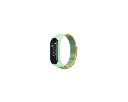 Ремінець до фітнес браслета BeCover Nylon Style для Xiaomi Mi Smart Band 7 Green-Yellow (707660)