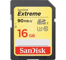 Карта пам'яті SANDISK 16GB SDHC class 10 UHS-I U3 (SDSDXNE-016G-GNCIN)