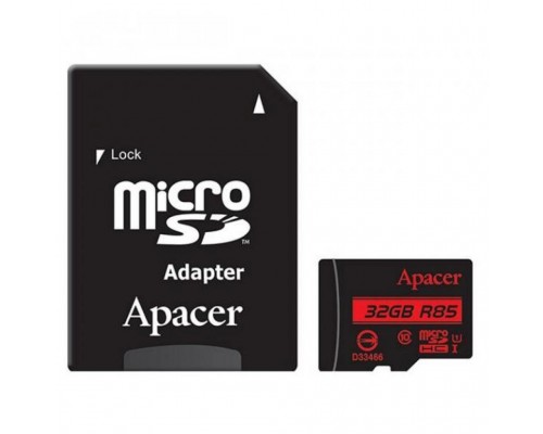 Карта пам'яті Apacer 32GB microSDHC class 10 UHS-I U1 (R85 MB/s) (AP32GMCSH10U5-R)