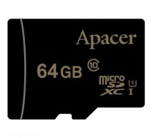 Карта пам'яті Apacer 64GB microSDXC Class10 UHS-I (AP64GMCSX10U1-RA)