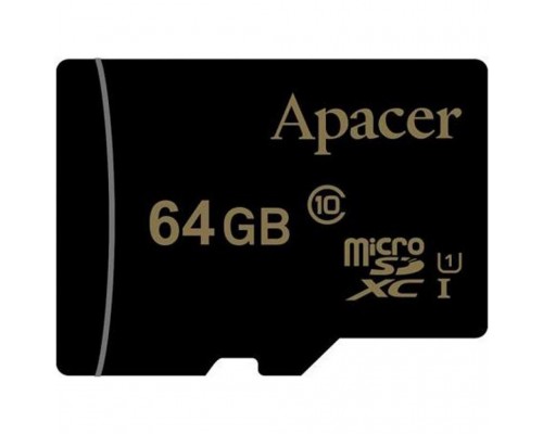 Карта пам'яті Apacer 64GB microSDXC Class10 UHS-I (AP64GMCSX10U1-RA)