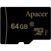 Карта памяти Apacer 64GB microSDXC Class10 UHS-I (AP64GMCSX10U1-RA)