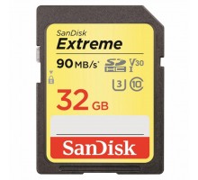 Карта пам'яті SanDisk 32GB SDHC class 10 UHS-I U3 4K Extreme (SDSDXVE-032G-GNCIN)