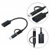 Перехідник OTG AC-150 2in1 USB 3.0 - MicroUSB USB Type-C Black XoKo (AC-150-BK)