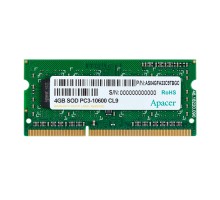Модуль памяти для ноутбука SoDIMM DDR3 4GB 1333 MHz Apacer (DS.04G2J.K9M)
