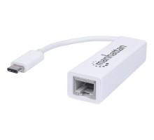 Перехідник USB-C to Ethernet RJ45 1000 Mb Manhattan Intracom (507585)