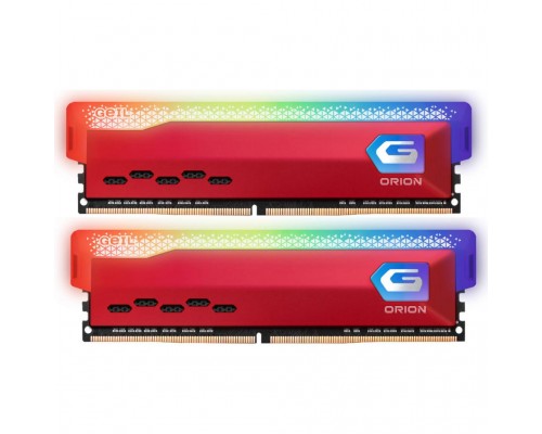 Модуль пам'яті для комп'ютера DDR4 16GB (2x8GB) 3200 MHz Orion RGB Racing Red GEIL (GOSR416GB3200C16BDC)