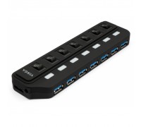 Концентратор Vinga USB3.0 to 7*USB3.0 HUB with switch and power adapter (VHA3A7SP)